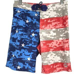 Vineyard Vines Stars & Stripes Board‎ Shorts Men's Size 28 Multicolored Swim